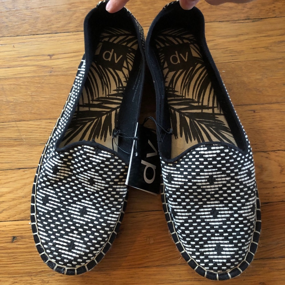 Dolce Vita DV Black and Cream Espadrilles